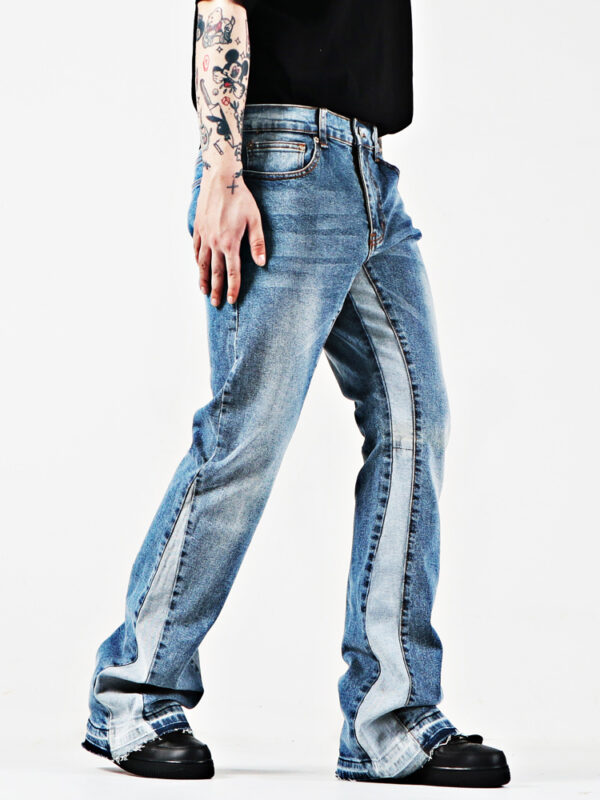 Retro Elastic Flared Jeans - Image 3