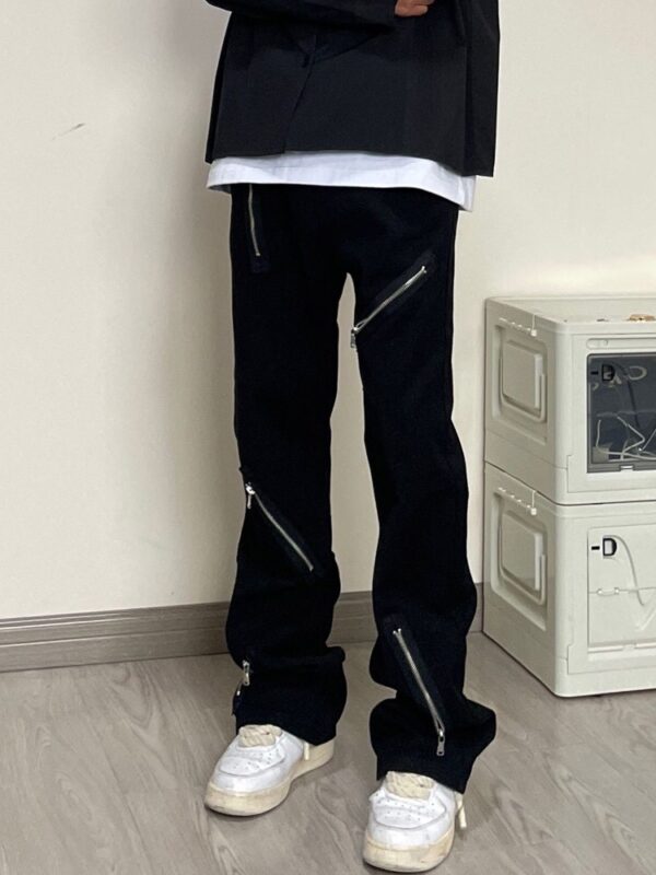 Men Zipper Jeans - Image 3