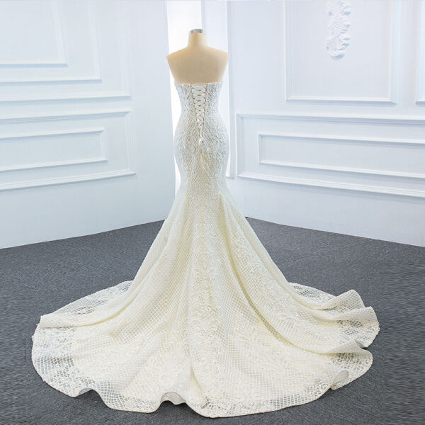 Two Fishtail Tail Tube Wedding Dress - Image 5