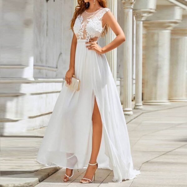 Chiffon Lace Trailing Wedding Dress - Image 4