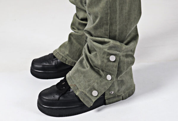 Elastic Casual Heavy Duty Flare Jeans - Image 5