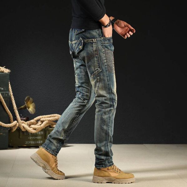 Men's Nostalgic Motorcycle Jeans - Image 9