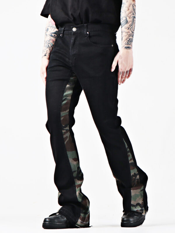 Retro Elastic Flared Jeans - Image 4