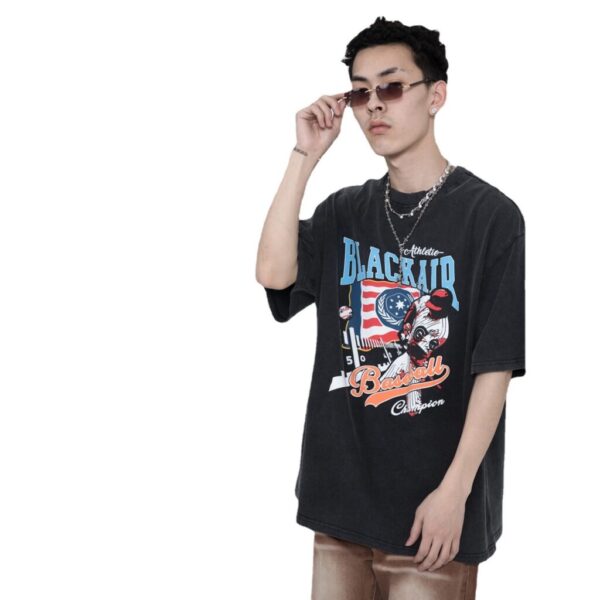 Baseball Vintage Loose T-Shirt - Image 7