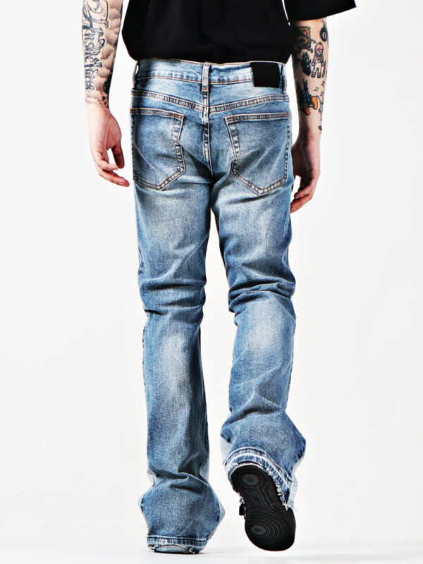Retro Elastic Flared Jeans - Image 5