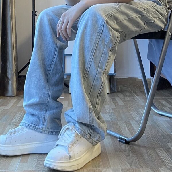 Unisex Tide Retro Wash Jeans - Image 5