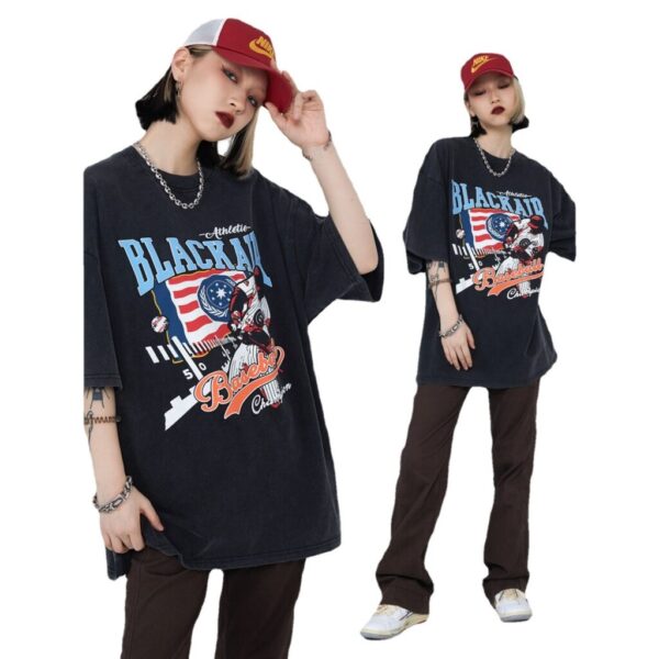Baseball Vintage Loose T-Shirt - Image 6