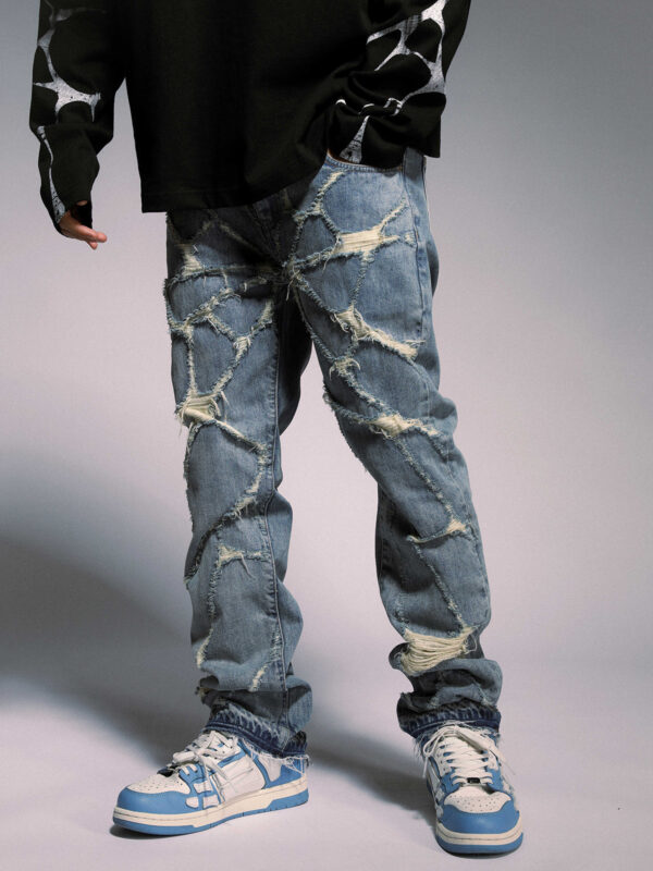 High Street Destroyed Spider Jeans - Image 4