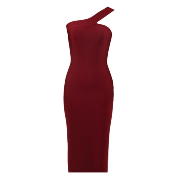 Elastic Bandage Long Banquet Mini Dress - Image 3