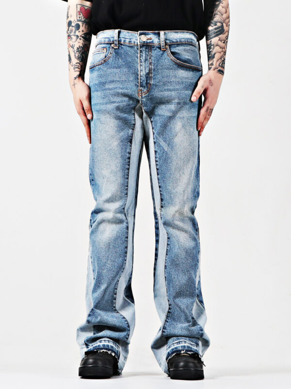 Retro Elastic Flared Jeans - Image 6