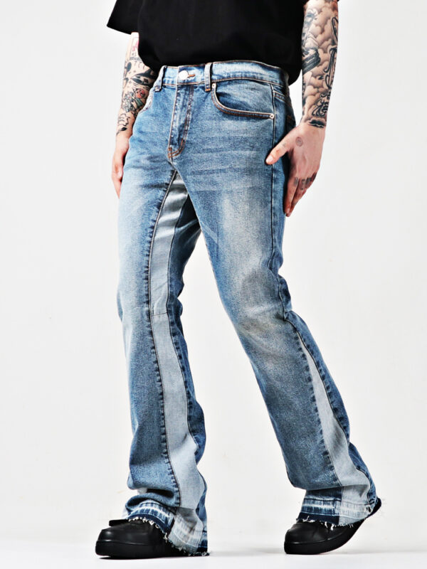 Retro Elastic Flared Jeans - Image 2