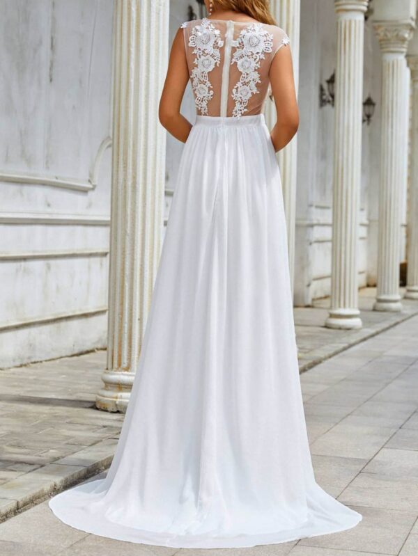 Chiffon Lace Trailing Wedding Dress - Image 5