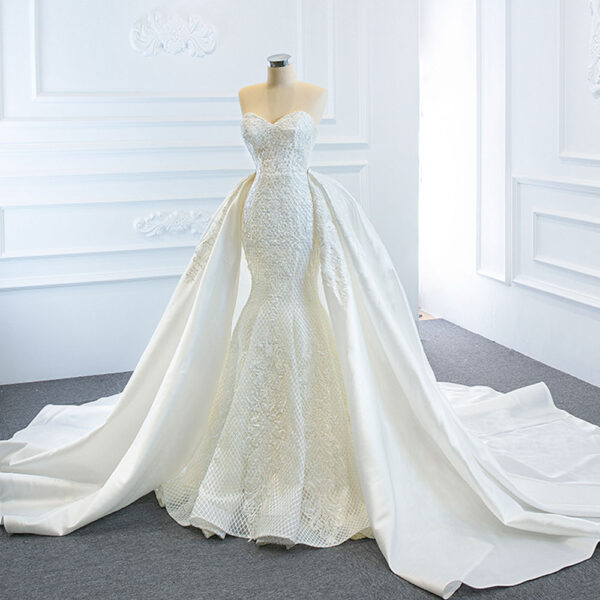 Two Fishtail Tail Tube Wedding Dress - Image 3