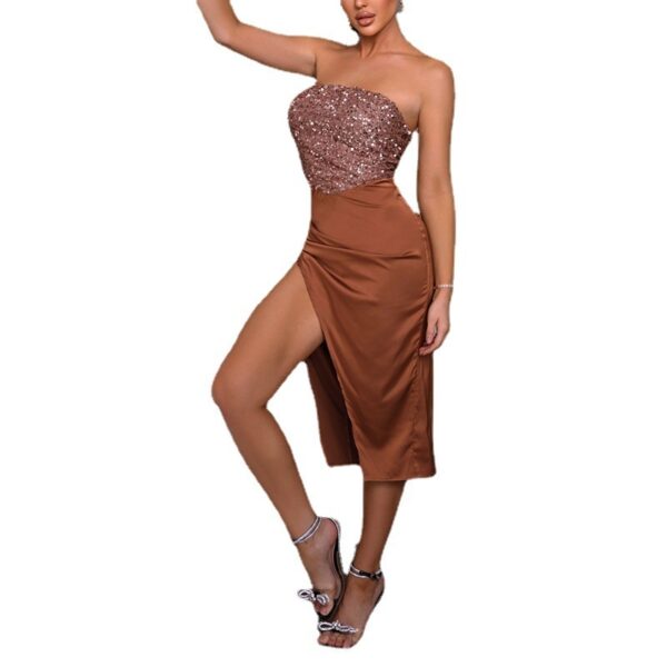 Sexy Tube Top Temperament High Slit - Image 7