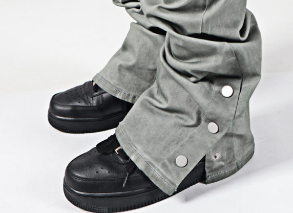 Elastic Casual Heavy Duty Flare Jeans - Image 4