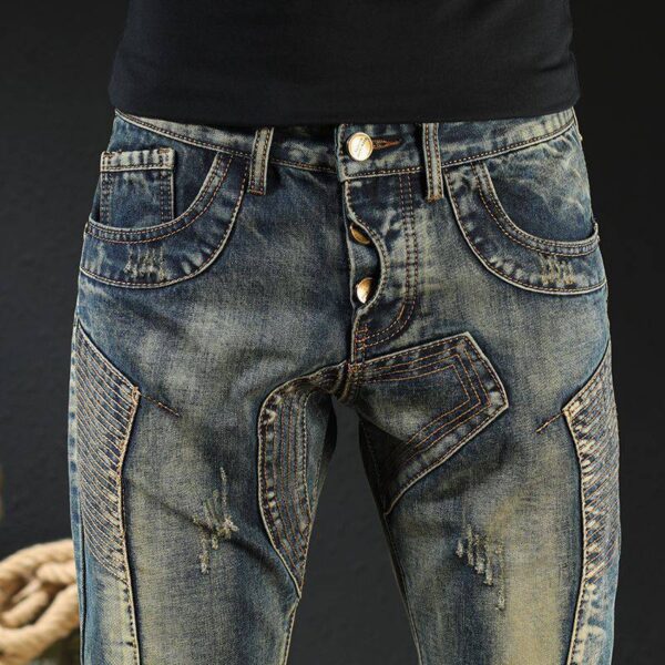 Men's Nostalgic Motorcycle Jeans - Image 4