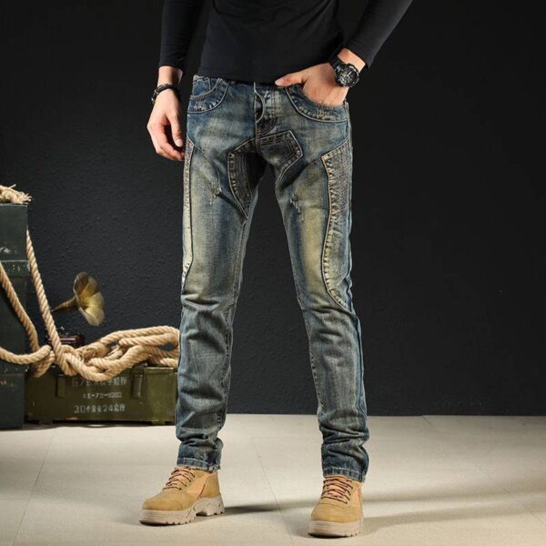 Men's Nostalgic Motorcycle Jeans - Image 2