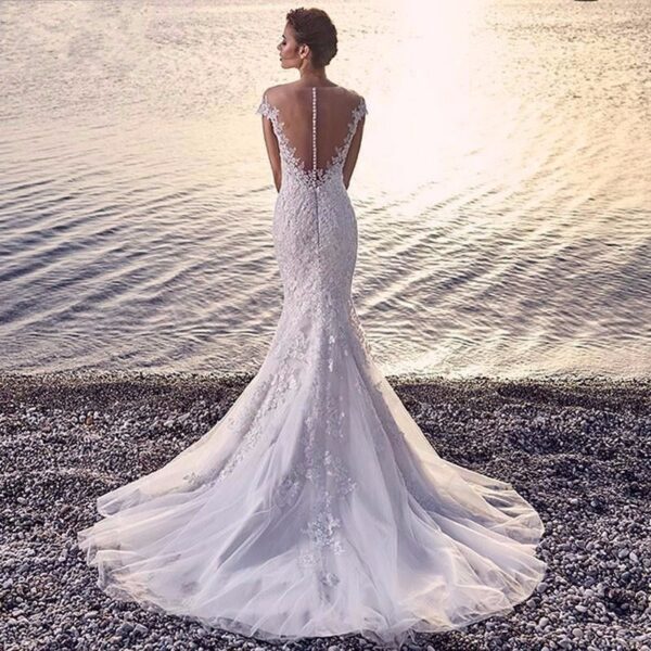 Princess Bride Mermaid Wedding Dress - Image 3