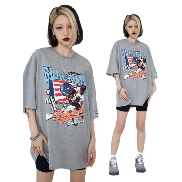 Baseball Vintage Loose T-Shirt - Image 3