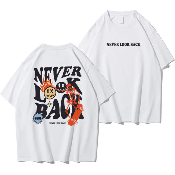 Cotton Round Neck Top T-shirt - Image 3