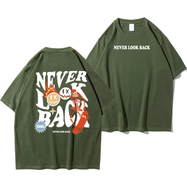 Cotton Round Neck Top T-shirt - Image 4