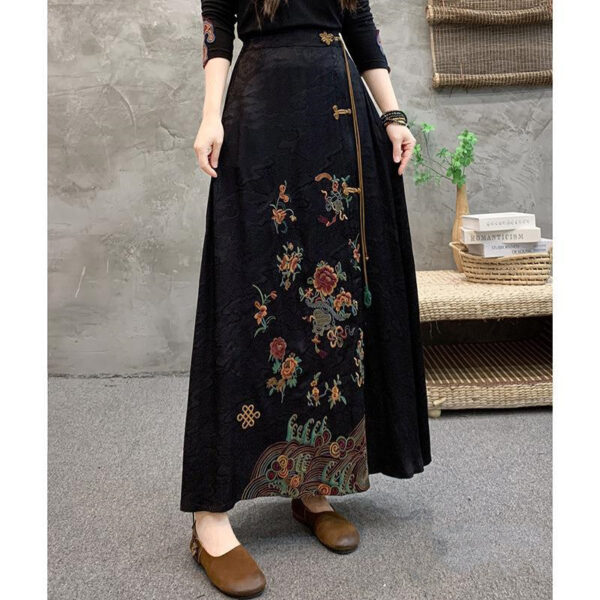 Embroidery Tassel A- Line Skirt - Image 3