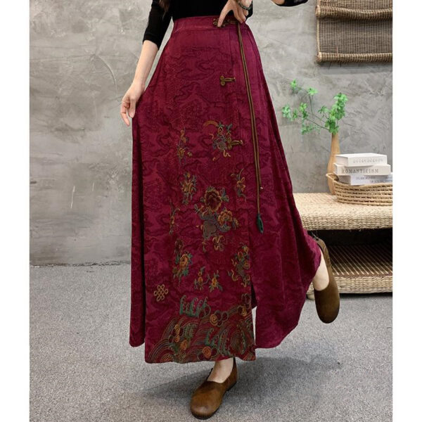 Embroidery Tassel A- Line Skirt - Image 4