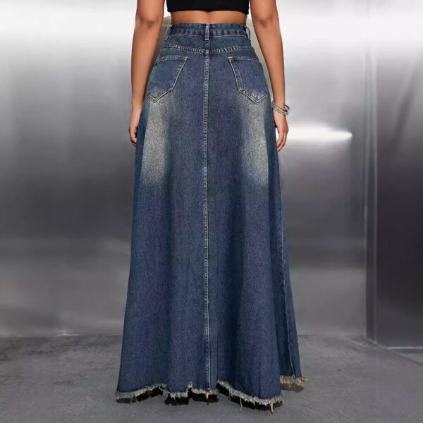 Women's Retro Jeans Skirt Length - Image 2