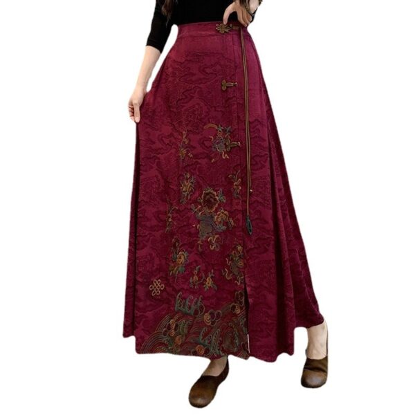Embroidery Tassel A- Line Skirt - Image 2