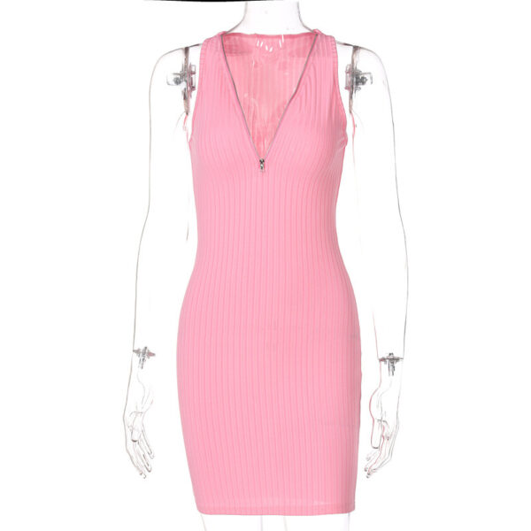 Stripe Knitted Mini Dress - Image 3