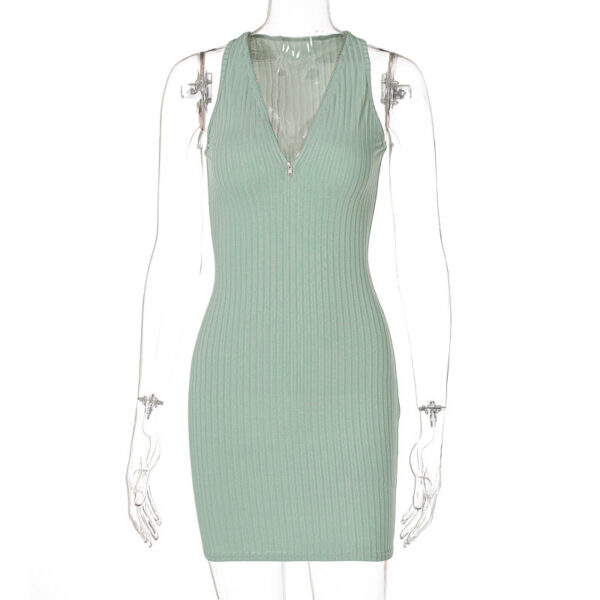 Stripe Knitted Mini Dress - Image 8